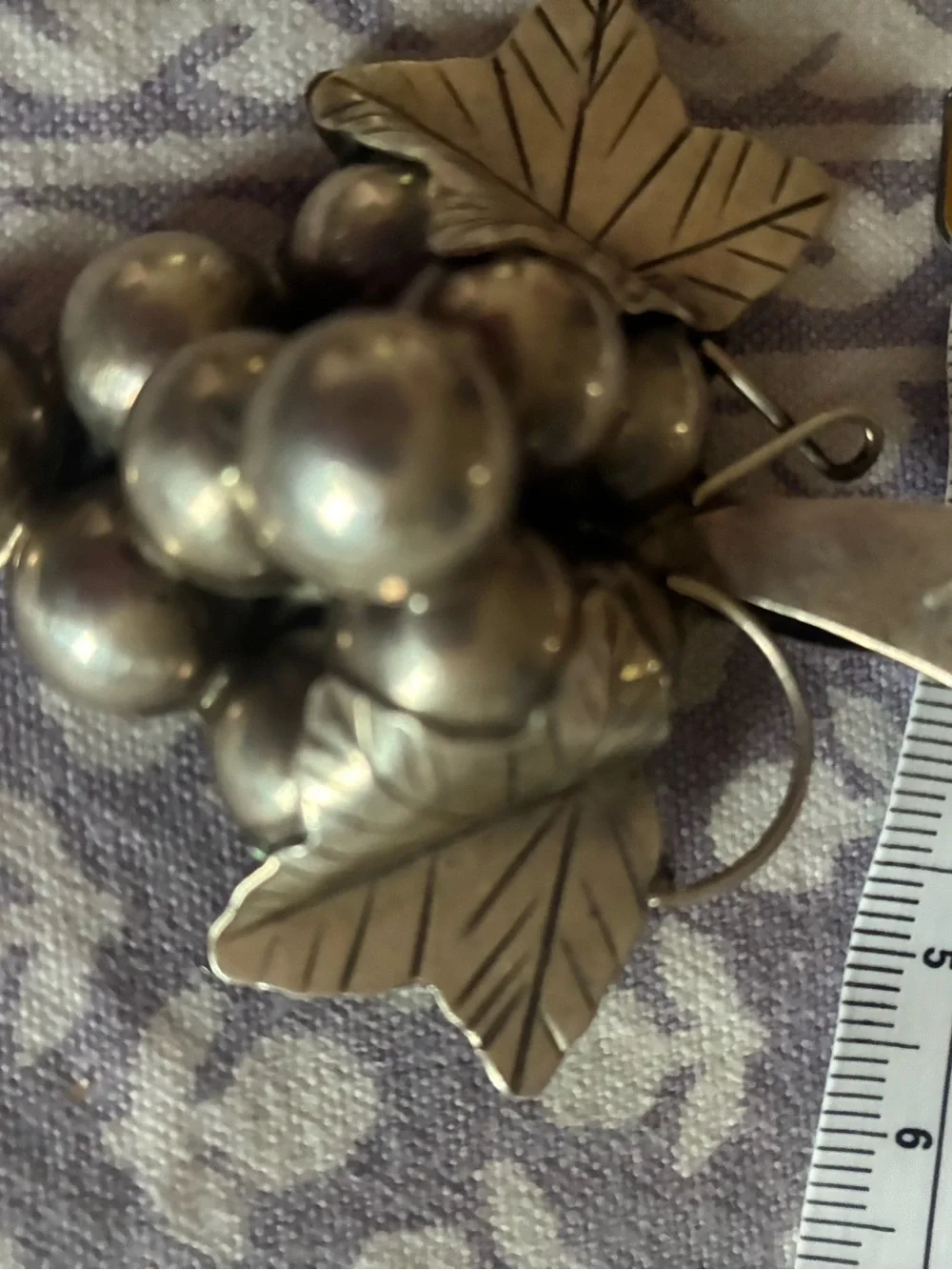 Vintage Silver Taxco Grape Cluster Pendant or Brooch